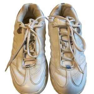 K-Swiss White with Blue Trim Tennis Sneaker - Size 6.5
